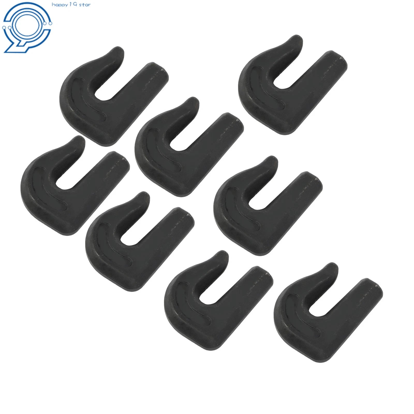 Set of 8 Weld On Grab Hooks for Heavy Duty Chain (6600lbs, G70)