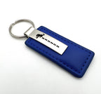 Leather Key Fob with Blue Rectangle Emblem for Ford Bronco (2021–2025)