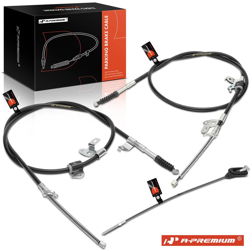 3x Front and Rear Parking Brake Cable for Pontiac Vibe (2005–2008)