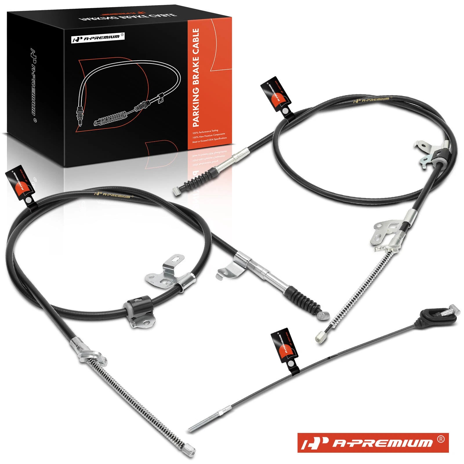 3x Front and Rear Parking Brake Cable for Pontiac Vibe (2005–2008)