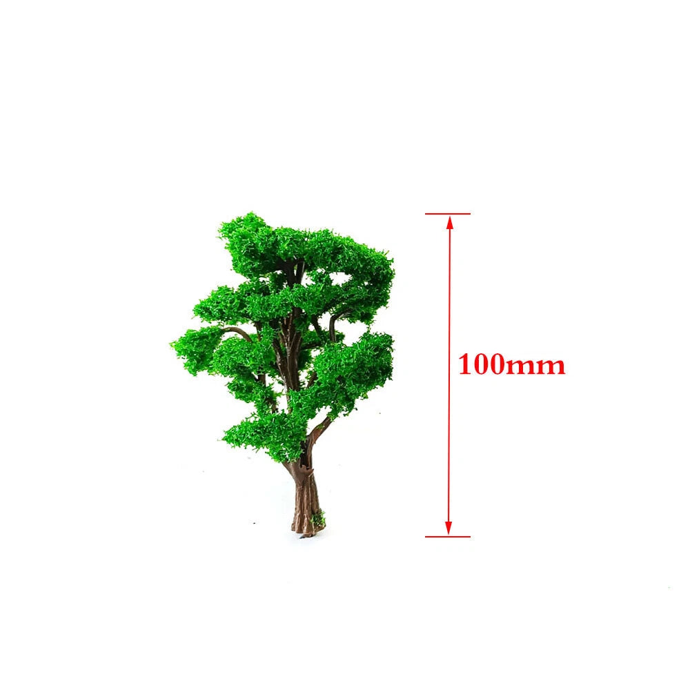 20pcs Model Trees for Train Railroad Park Landscape Scenery (1:100 Scale)