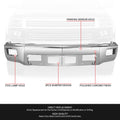 Chrome Front Bumper Face Bar for Chevy Silverado 1500 (2014–2015)