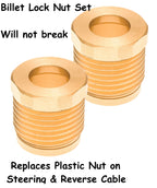 Set of 2 Steering & Reverse Cable Billet Lock Nuts for Sea Doo GTI GTS GTX RXP RXT (2000–2023)