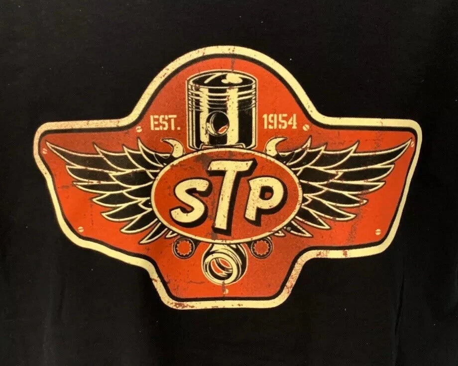 STP Fuel Oil Red Piston Wings Logo T Shirt for Automotive Enthusiasts (Unisex)