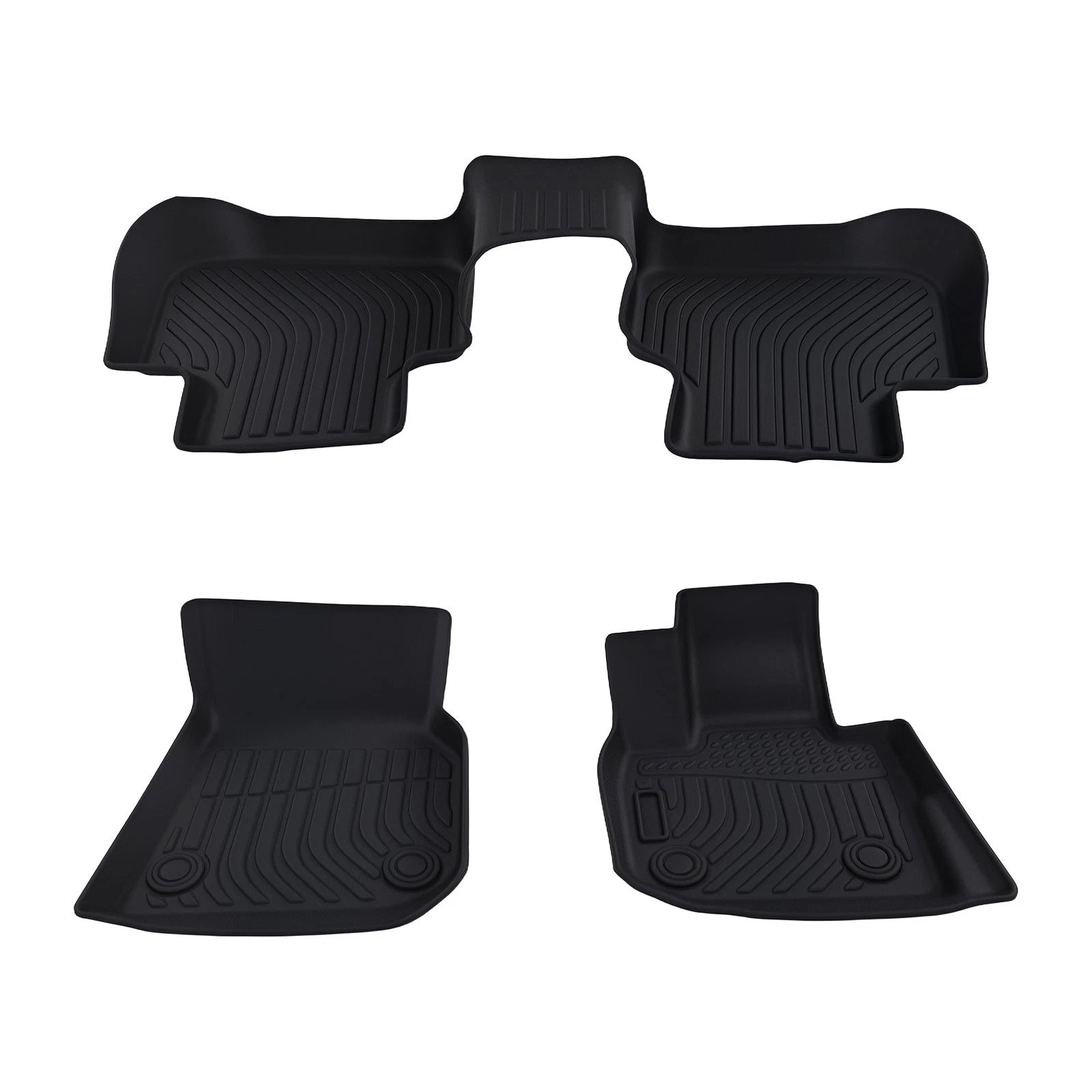All-Weather TPE Floor Mats for BMW X3/X4 (2018–2025) Black Waterproof