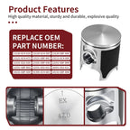 Piston w/ Ring Kit Gaskets Top End Rubuild Kit for Honda CR80R (1992–2002)
