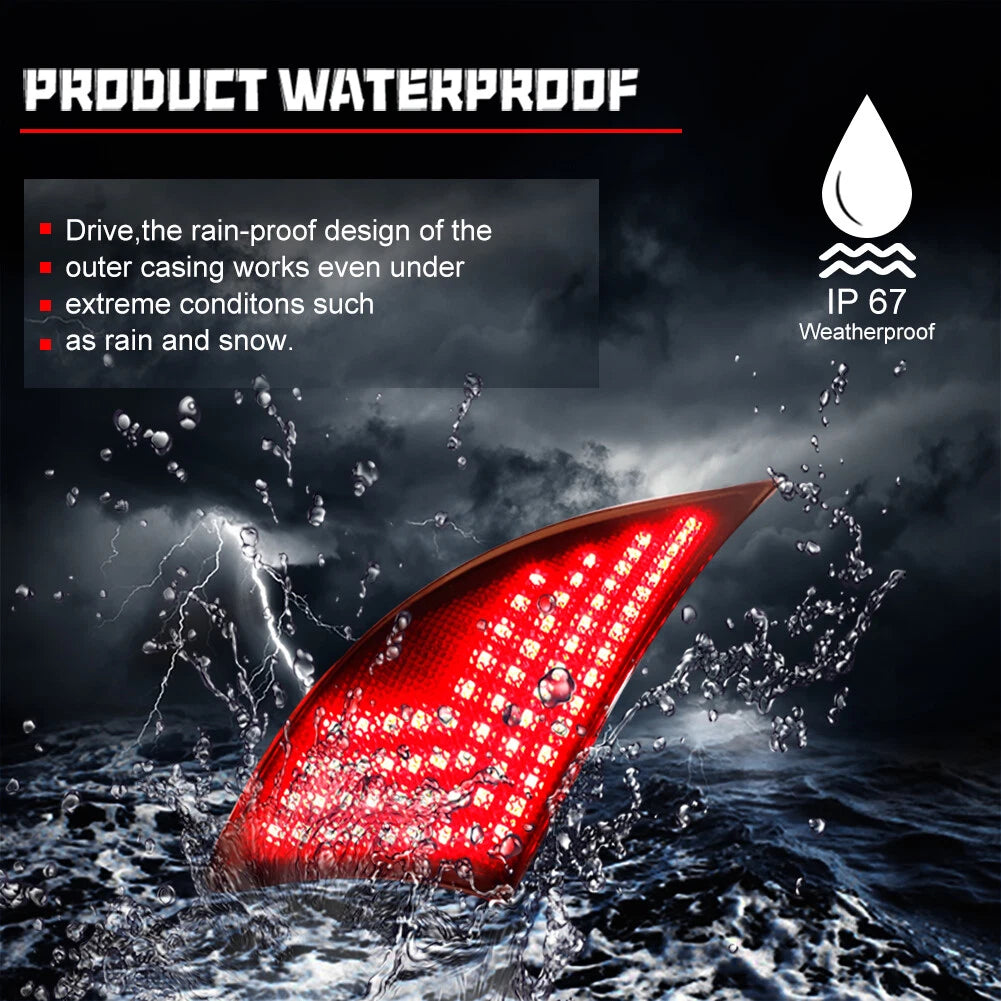 Smoked Lens LED Bumper Reflector Signal Brake Lights for Lexus IS250 IS350 (2014–2023)