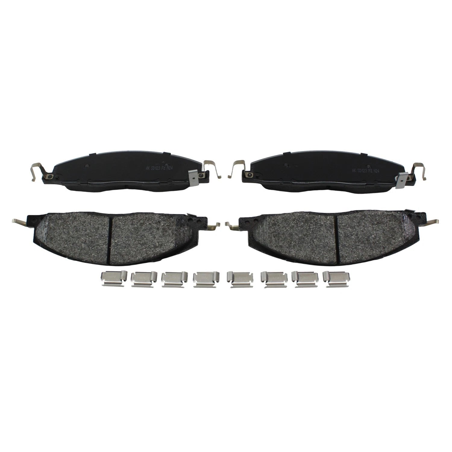 Set of 4 Akebono Severe Duty Rear Ceramic Disc Brake Pads for Dodge Ram