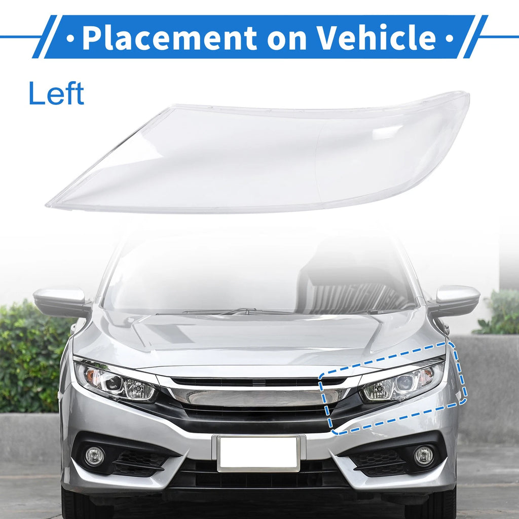 1 Pcs Headlight Lens Cover for Kia Sorento (2009–2012) PC Clear