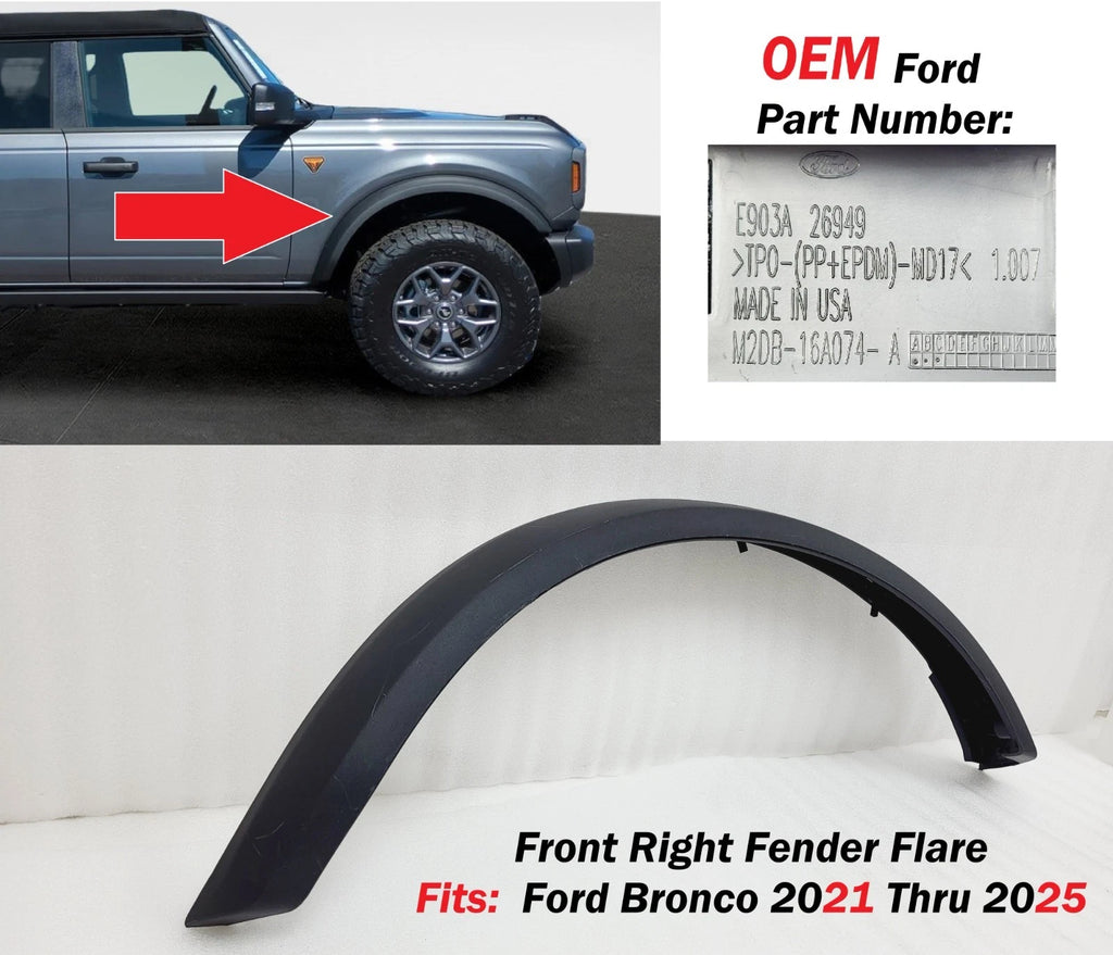 Front Right Fender Flare for Ford Bronco (2021–2025) M2DB16A074A