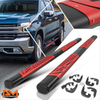 Set of 2 Black Oval Running Boards for Silverado/Sierra Crew Cab (2019–2024)