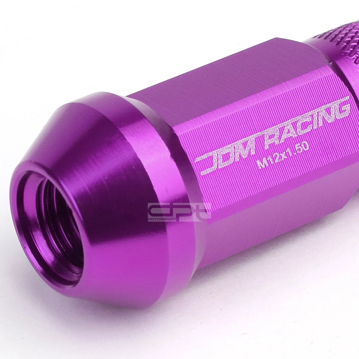 20 PCS Open End M12x1.5 50mm Tall Purple Aluminum Lug Nuts + Adapter