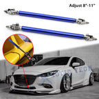 Adjustable 8"-11" Blue Front Bumper Diffuser for Mazda 3 (2014–2018)