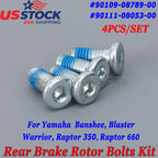 4X Rear Brake Disc Rotor Hub Bolts for Yamaha Banshee Blaster Warrior Raptor350