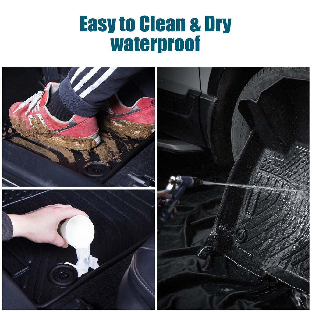 Set of 4 TPE Rubber Floor Mats for Volkswagen Jetta (2019–2023)