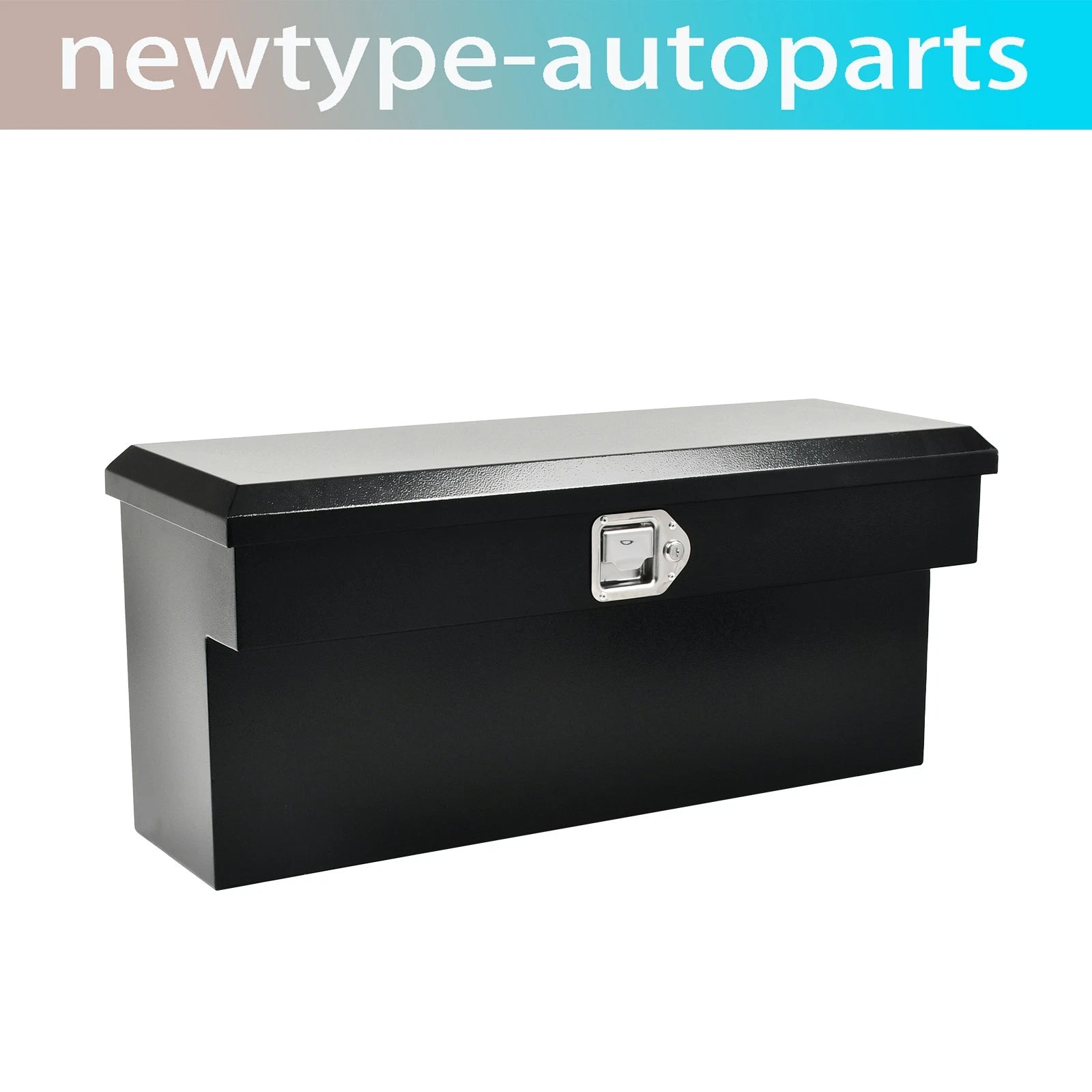 Tool Box for Pickup Truck (34"x12"x15") - Black Steel with Lock & Key