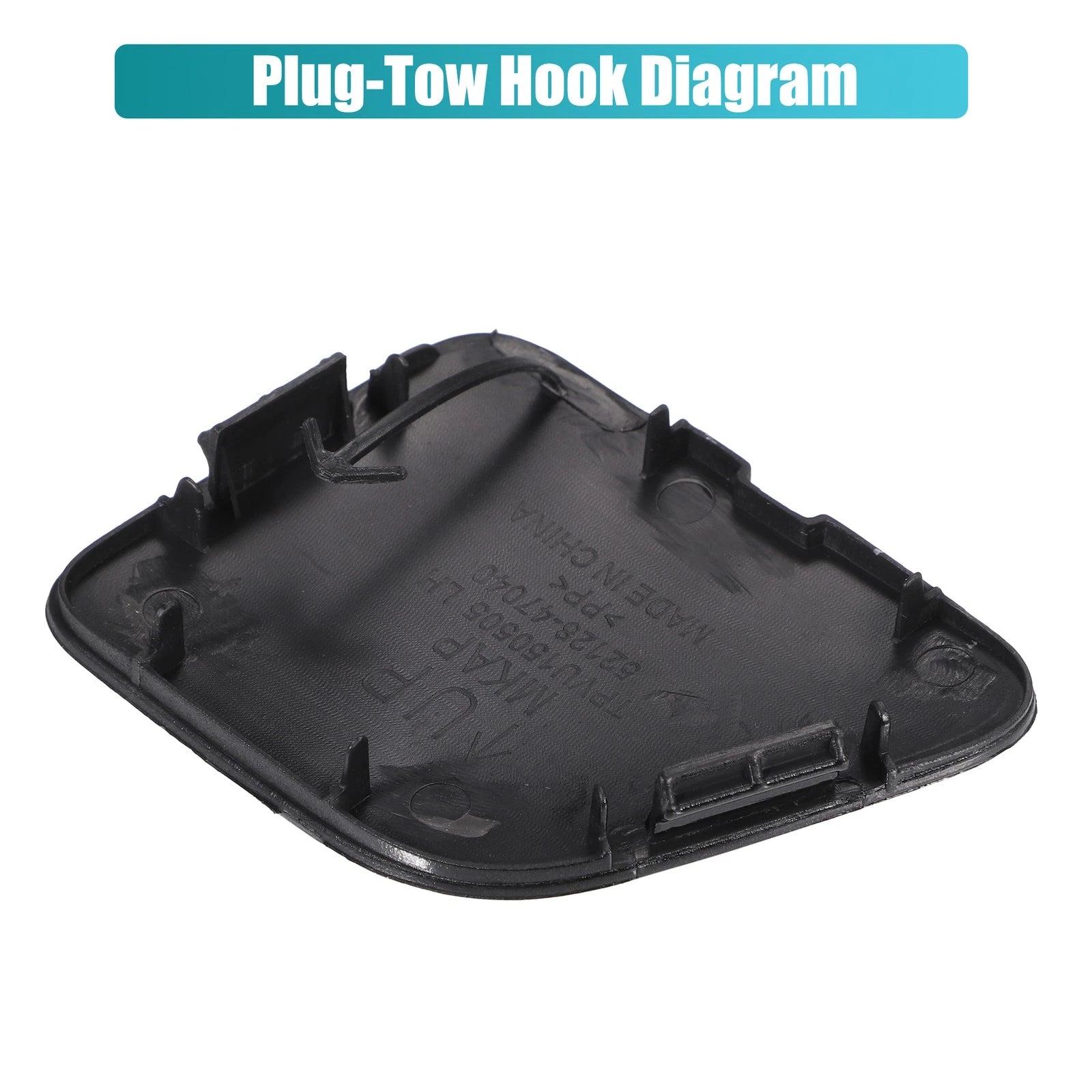 1 Pair Front Bumper Tow Hook Cover Trim for Toyota Prius V (2015–2017) No. 52128-47040