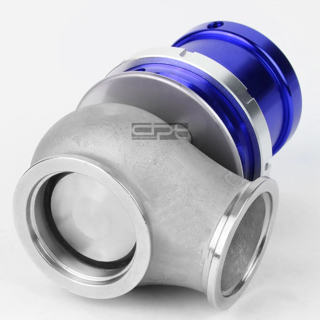 Universal 40mm Turbo V-Band Wastegate Bypass Exhaust + Spring Blue