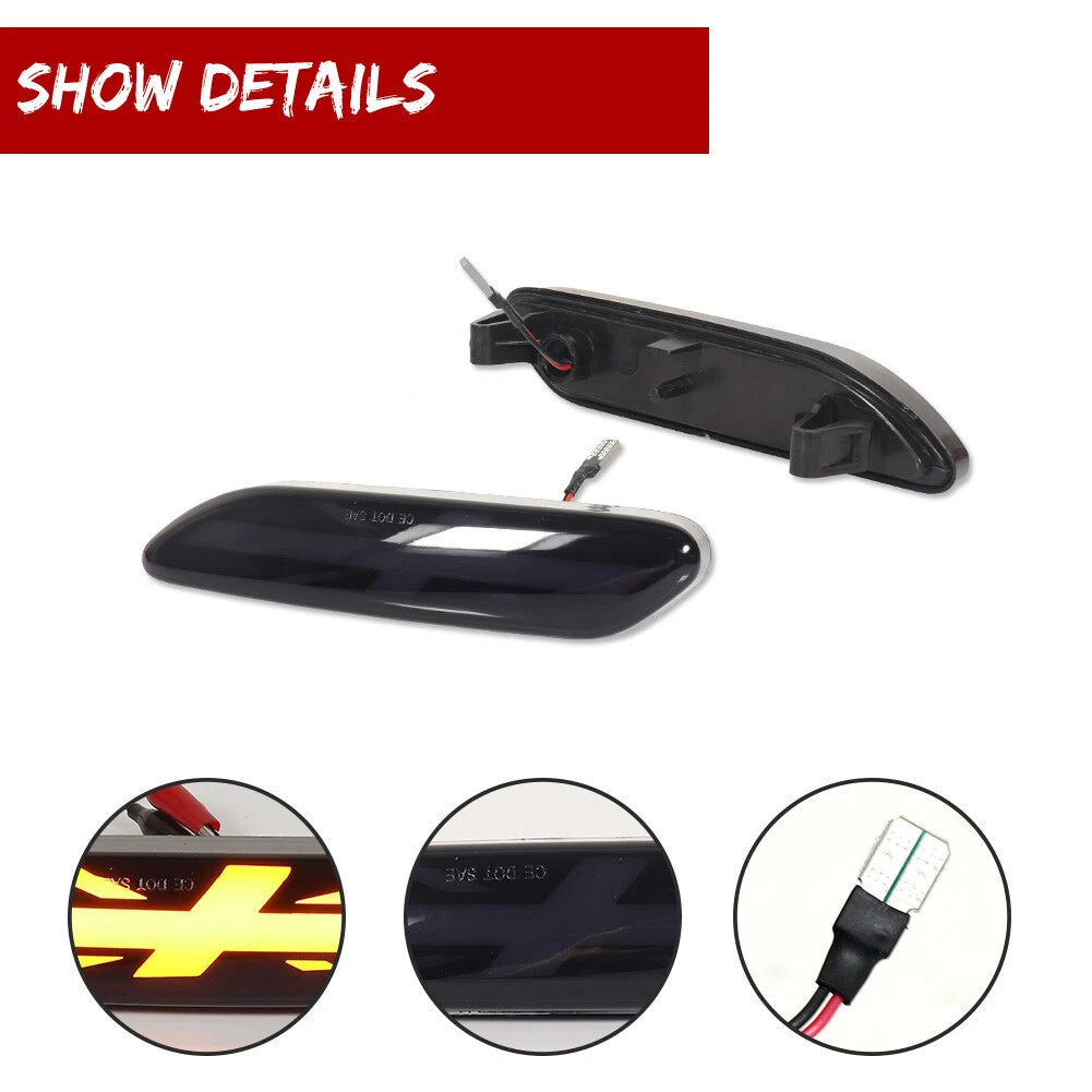 Amber LED Front Upgrade Side Marker Signal Light for MINI Cooper R60 R61
