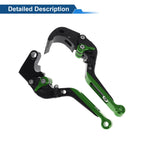 Adjustable Brake Clutch Lever for Honda CBR600RR (2007–2016) Black Green