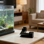 Tube Tunnel for Aquarium Fish Hiding Spot 12.5x12.5x5.5 cm Black White