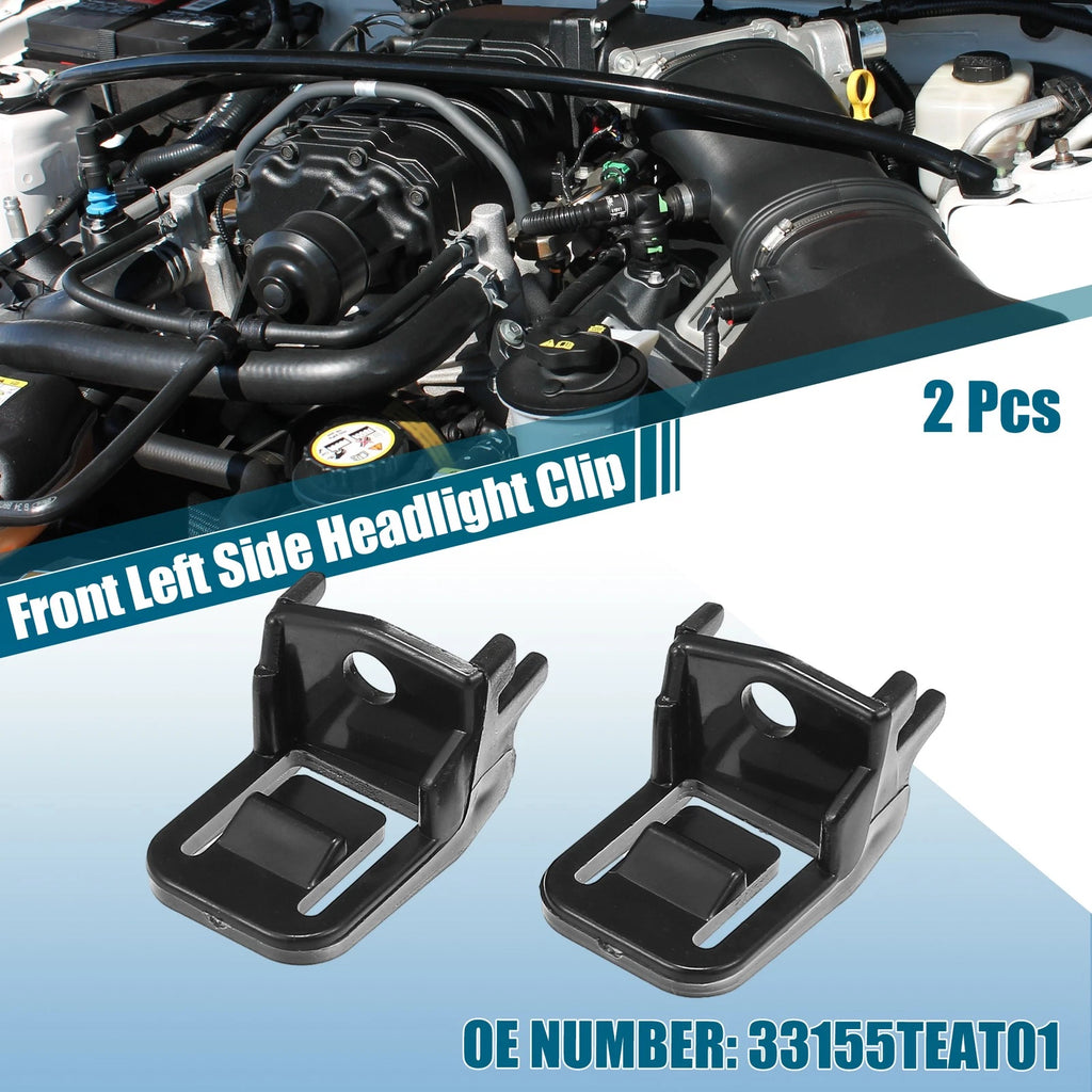 2 Pcs Front Left Side Headlight Clip No. 33155TEAT01 for Honda Civic (2016–2020)