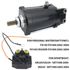 Starter for Yamaha FX140 Cruiser FX1000 (2002–2004) with Relay