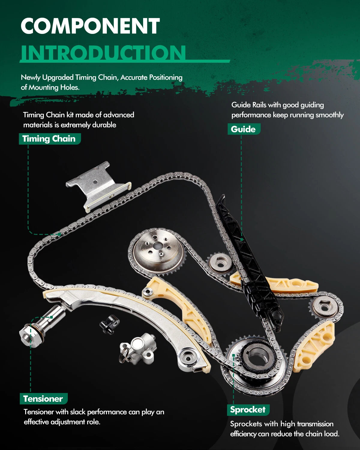Timing Chain Kit & Water Pump for Chevrolet Equinox GMC 2.4L (2010–2015)