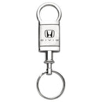 Reverse C on Satin-Chrome Valet Keychain - Officially Licensed for Honda Civic