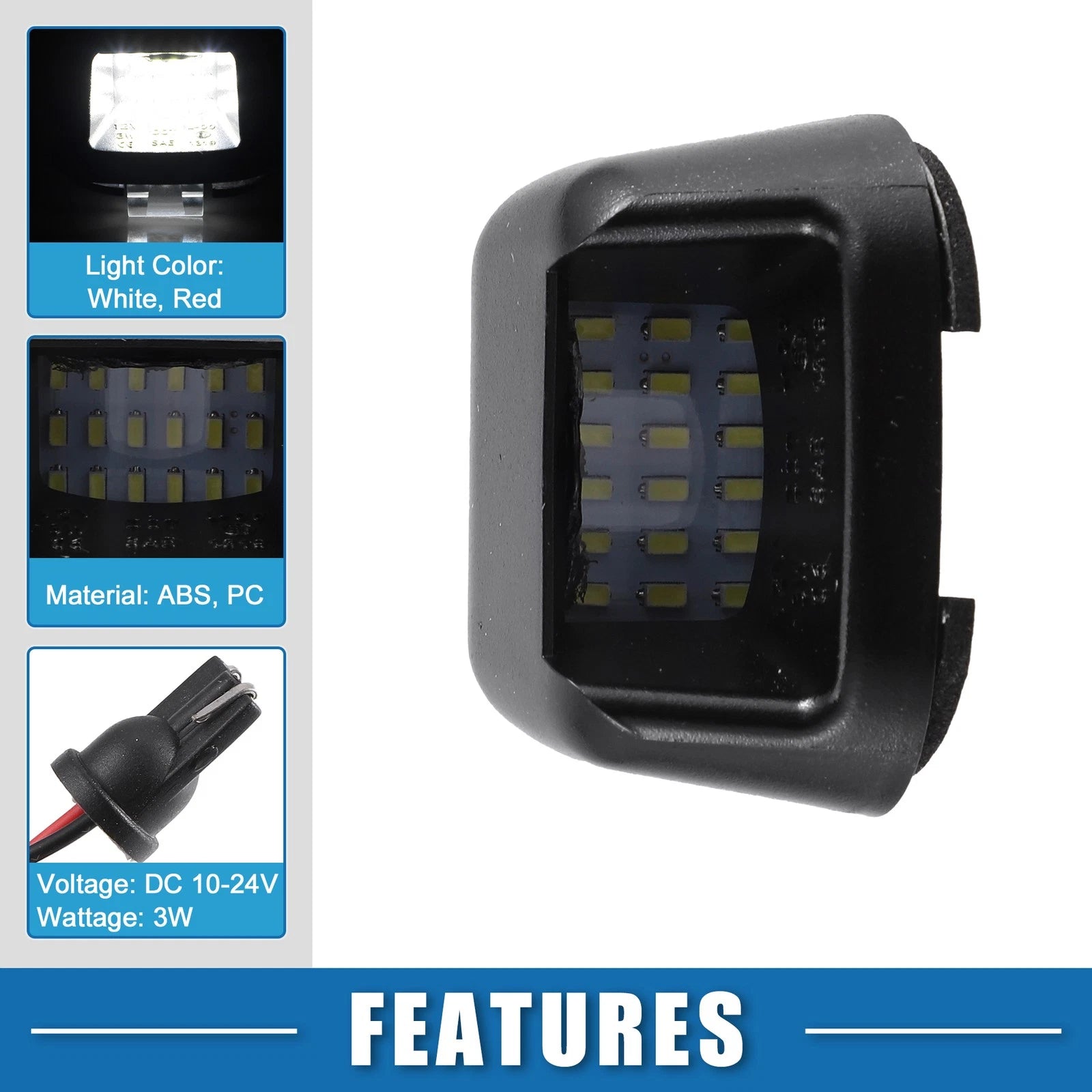 2X White LED License Plate Light 26510-ZP50A 3528SMD for Nissan Frontier (2005–2019)