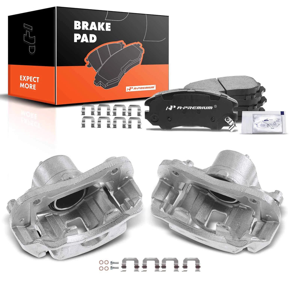 Front Brake Caliper & Pad Set for Hyundai Elantra Sonata Kia Optima