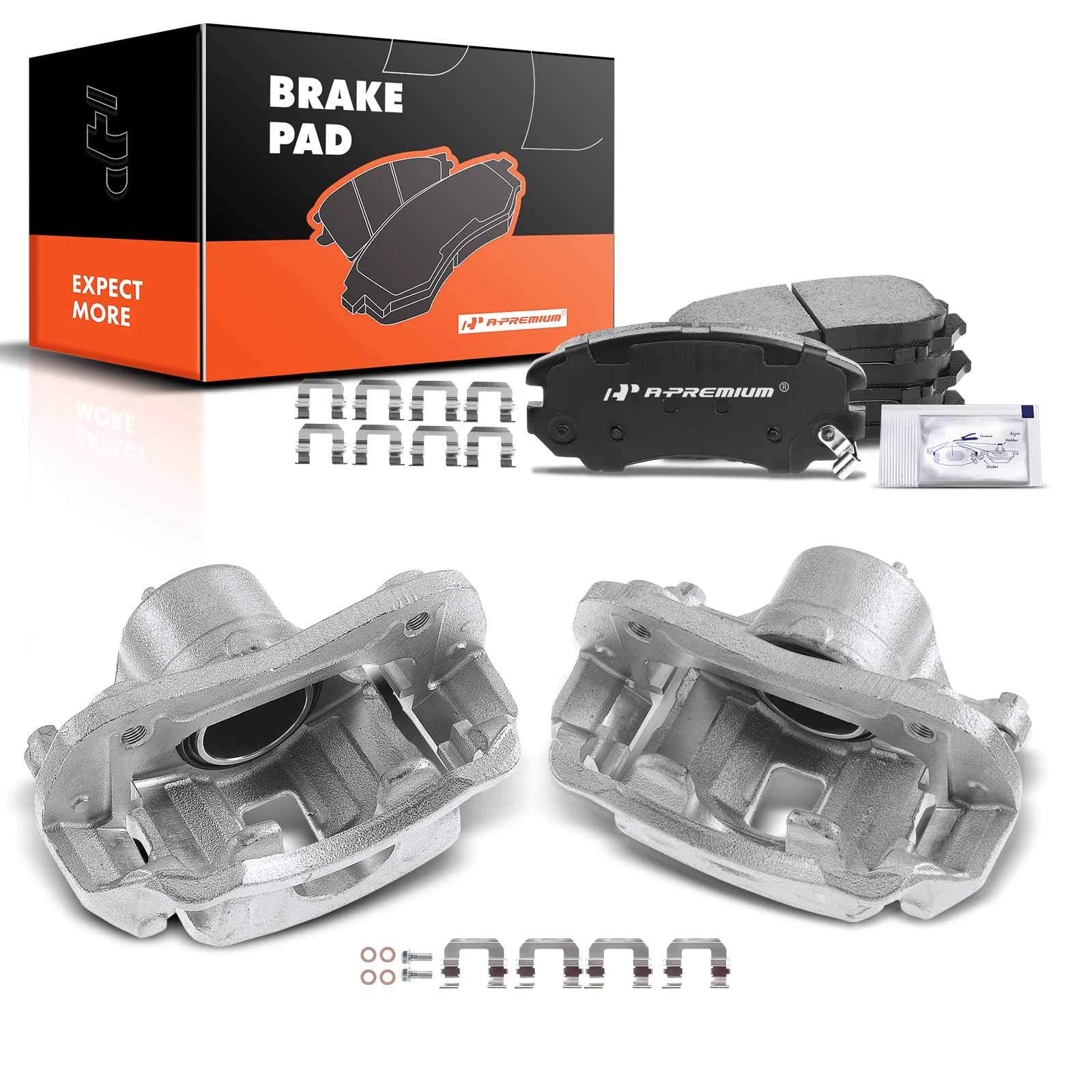 Front Brake Caliper & Pad Set for Hyundai Elantra Sonata Kia Optima