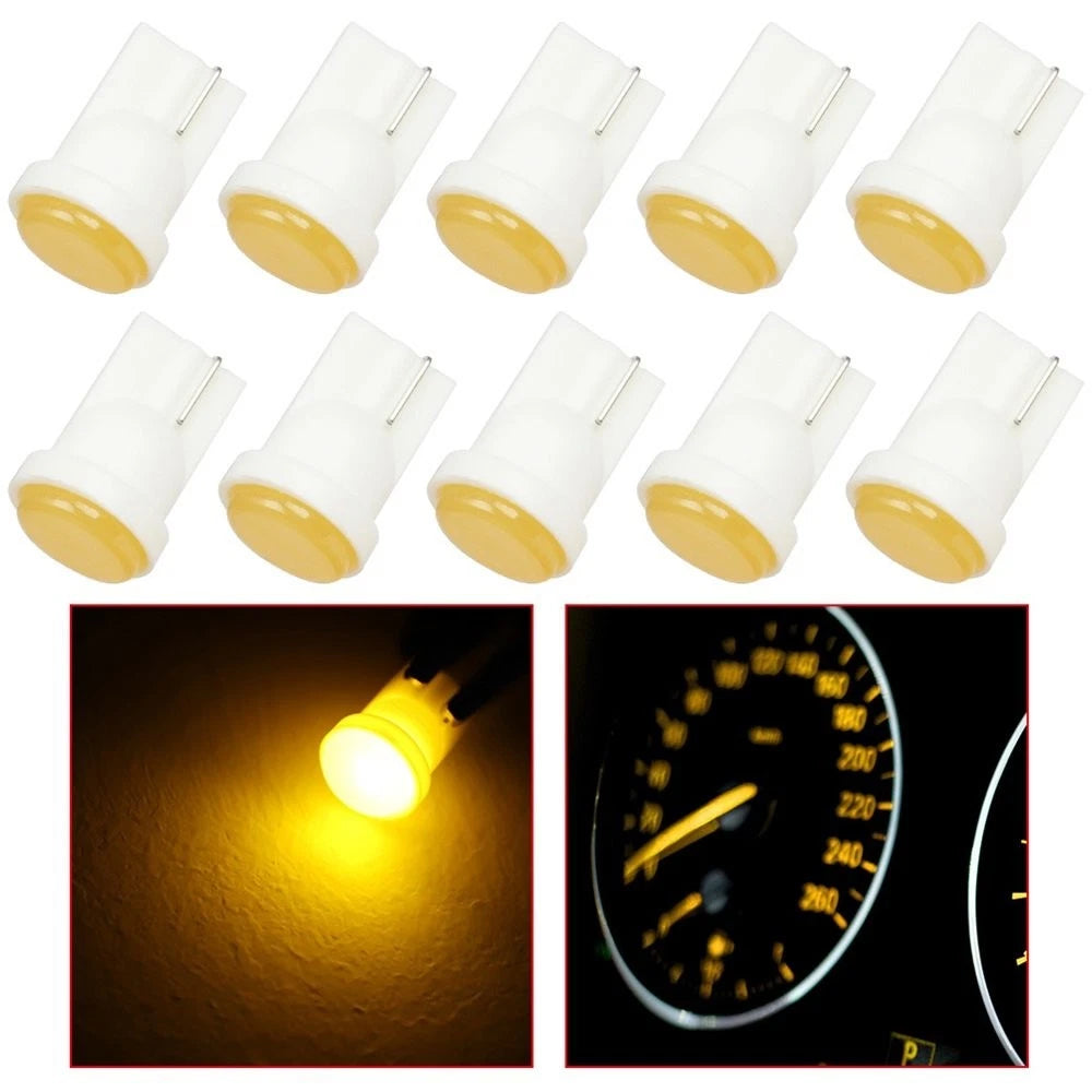 10x T10 194 912 Wedge COB LED Light for License Instrument Panel (2010–2023)