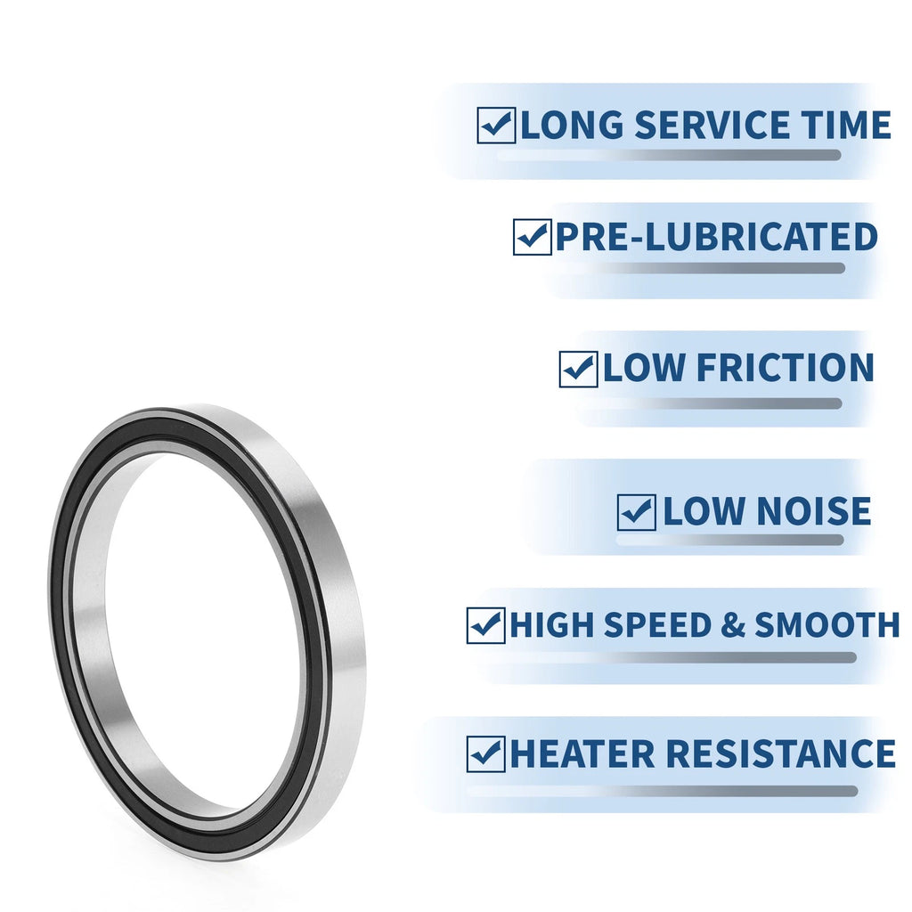 Deep Groove Ball Bearing 6824DD for Scooter Skateboard Wheel (120x150x16mm)