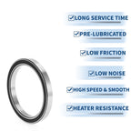 Deep Groove Ball Bearing 6824DD for Scooter Skateboard Wheel (120x150x16mm)