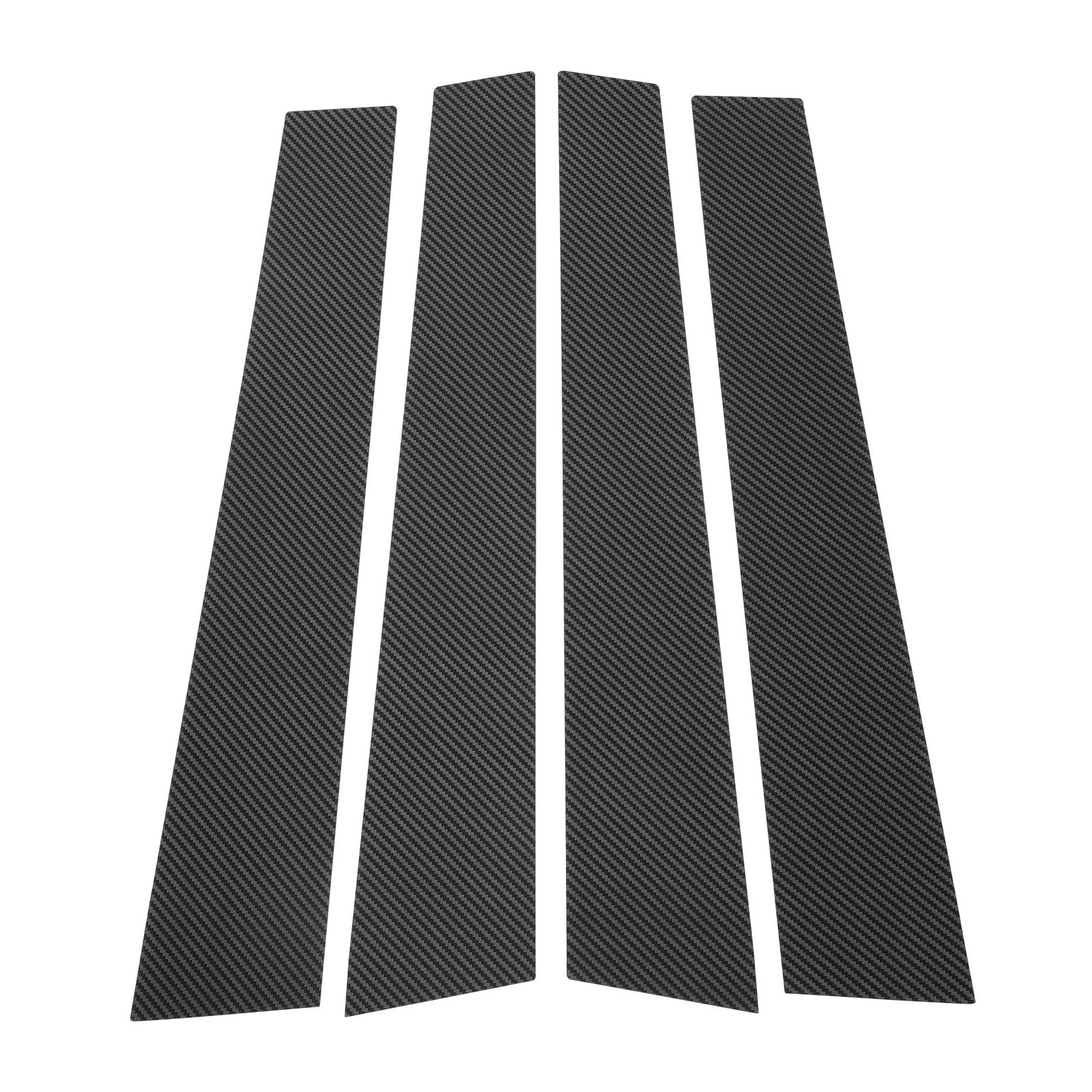 Set of 4 Door Pillar Window Trim for Lexus GS (2012–2019) Carbon Fiber Black