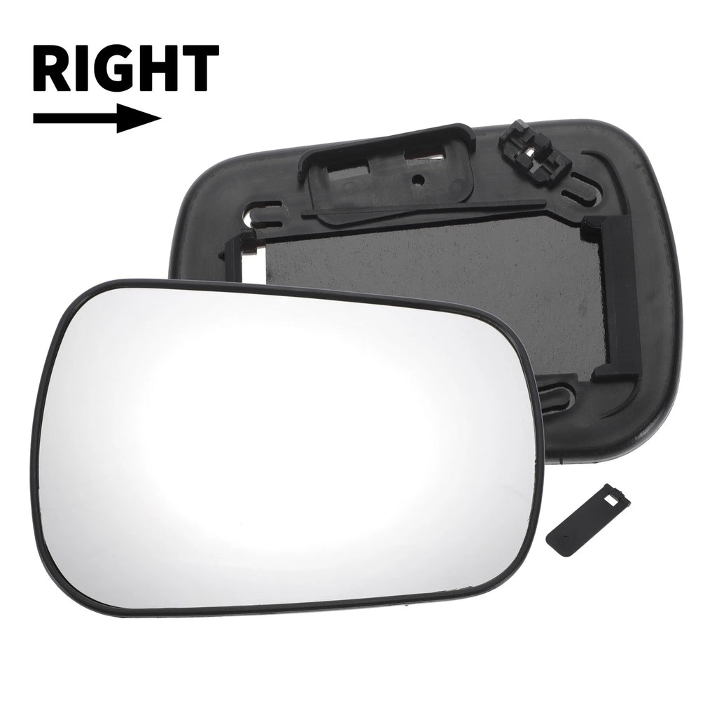 Right Side White Mirror Glass for Ford Fiesta (2002–2005)