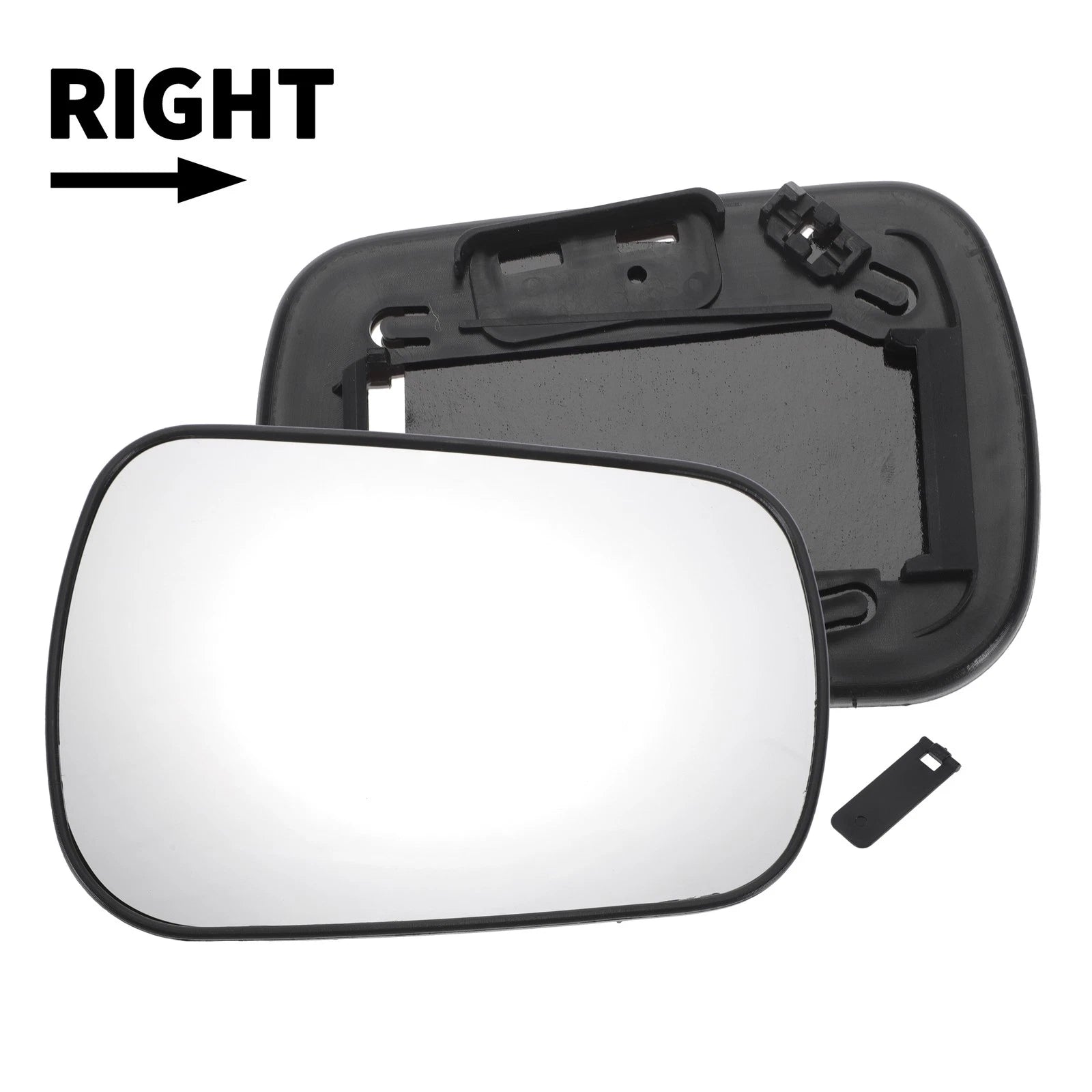 Right Side White Mirror Glass for Ford Fiesta (2002–2005)