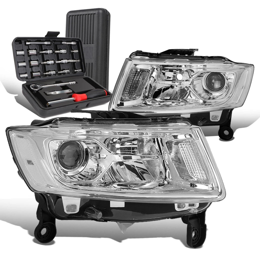 Chrome/Clear Signal Projector Headlights for Grand Cherokee (2014–2016)