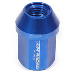 20 PCS Closed End M12x1.5 35mm Tall Blue Aluminum Lug Nuts + Adapter