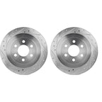 Disc Brake Rotor and Pad Kit for Dodge Dakota (2003–2004) Rear Cross-Drilled 4WD
