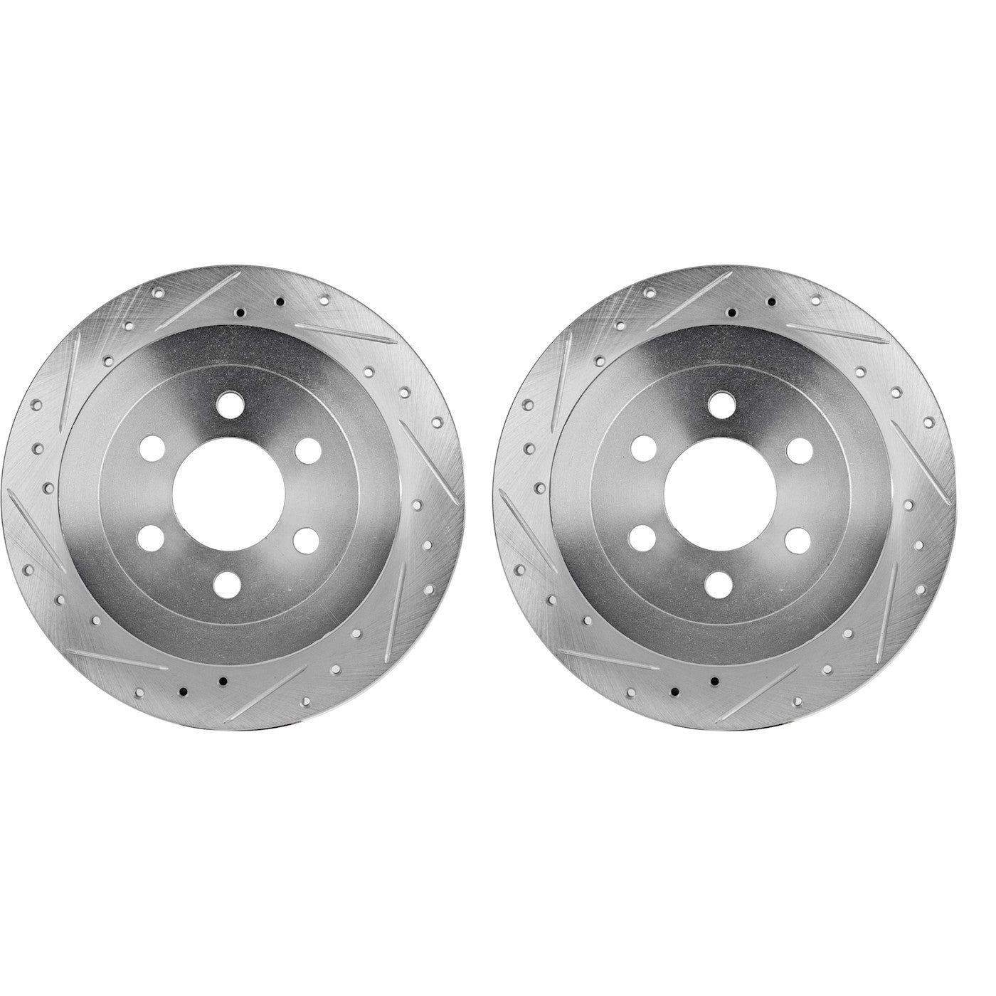 Disc Brake Rotor and Pad Kit for Dodge Dakota (2003–2004) Rear Cross-Drilled 4WD