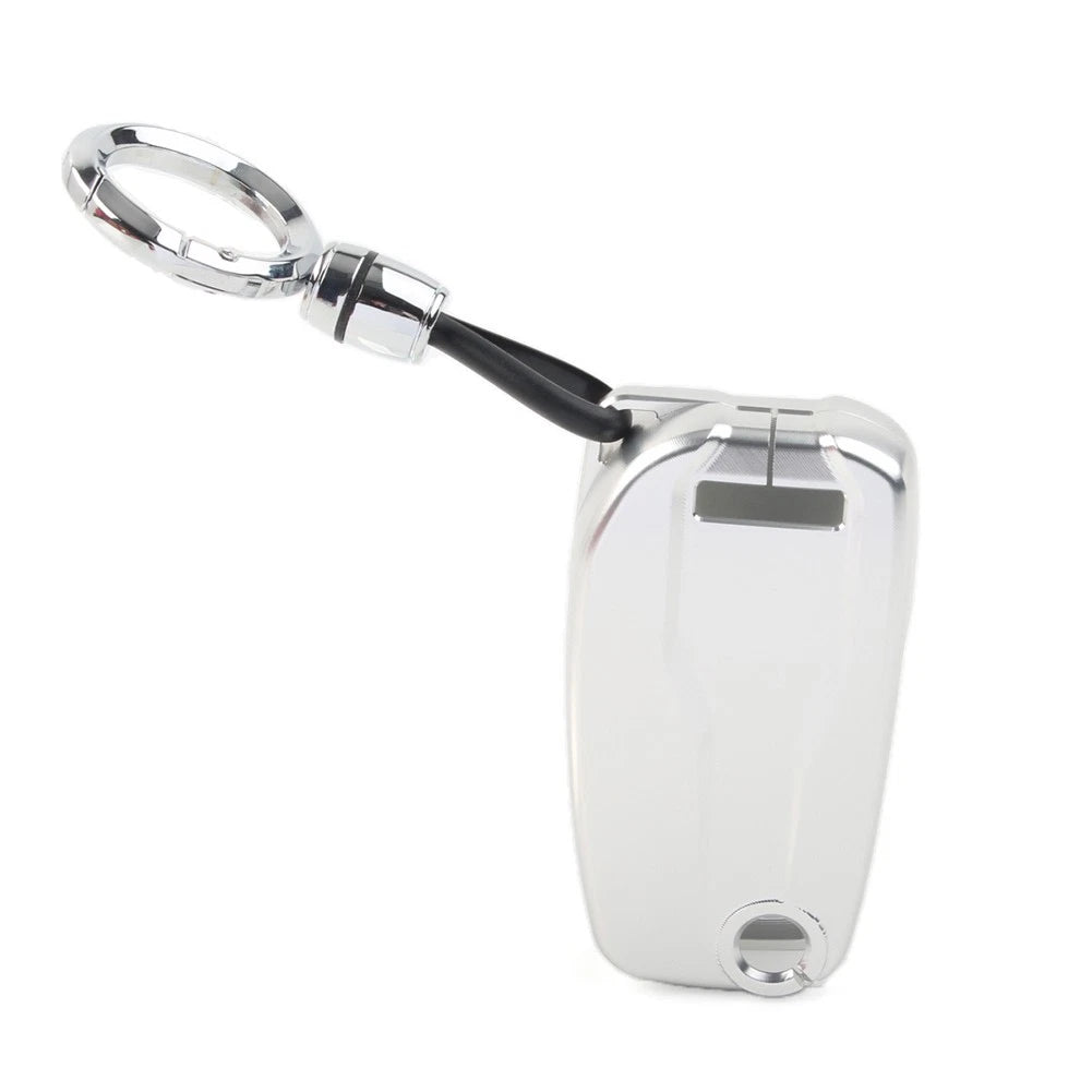 Key Case Shell Cover for Ducati Diavel (2011–2023) - Aluminum Alloy Silver