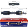 Set of 2 CV Axles for Dodge 4WD (Front Driver Left)