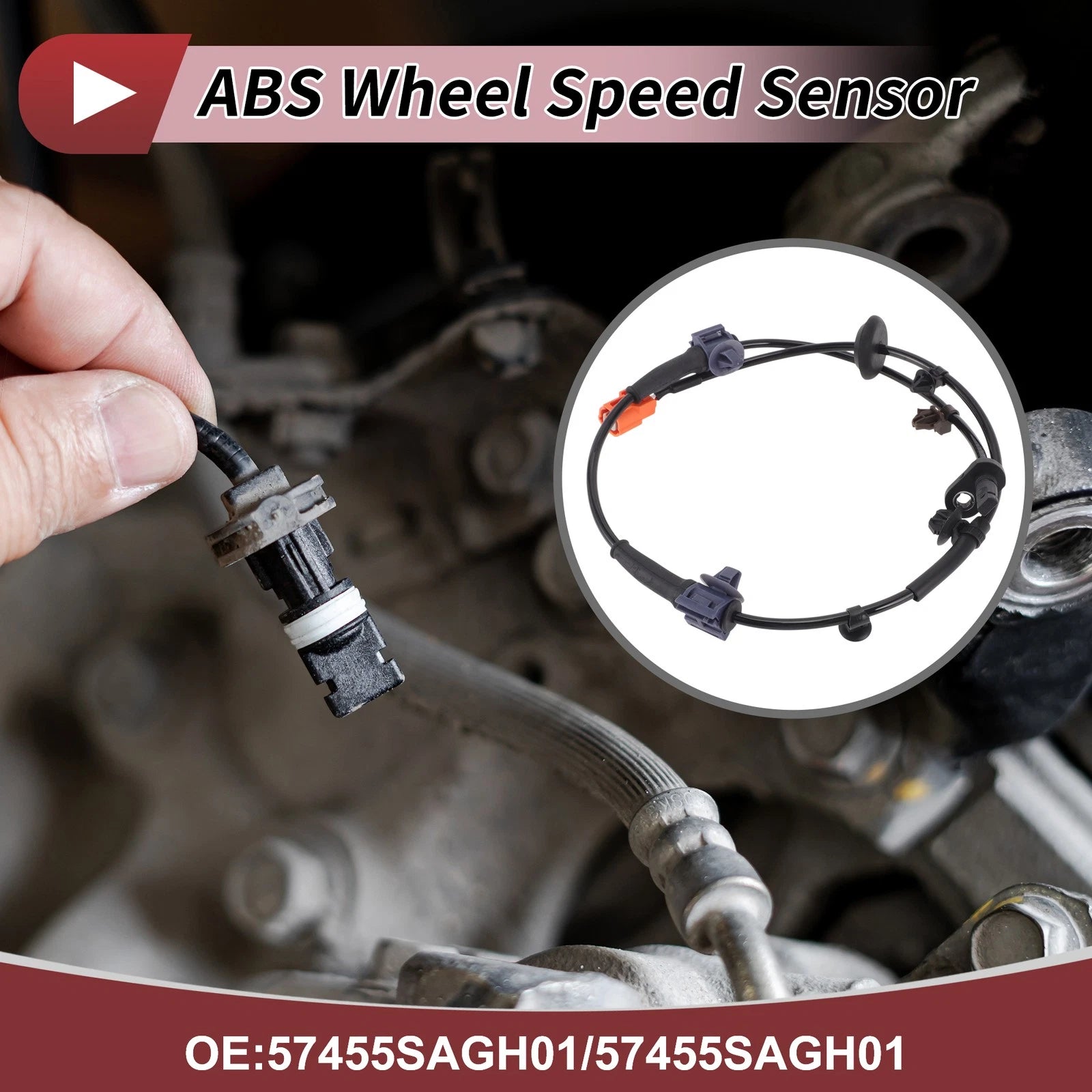 ABS Wheel Speed Sensor No. 57455SAGH01 for Honda City GE4 (2009–2013)