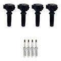 Set of 4 Ignition Coils & NGK Iridium Spark Plugs for Edge Explorer (2007–2010)