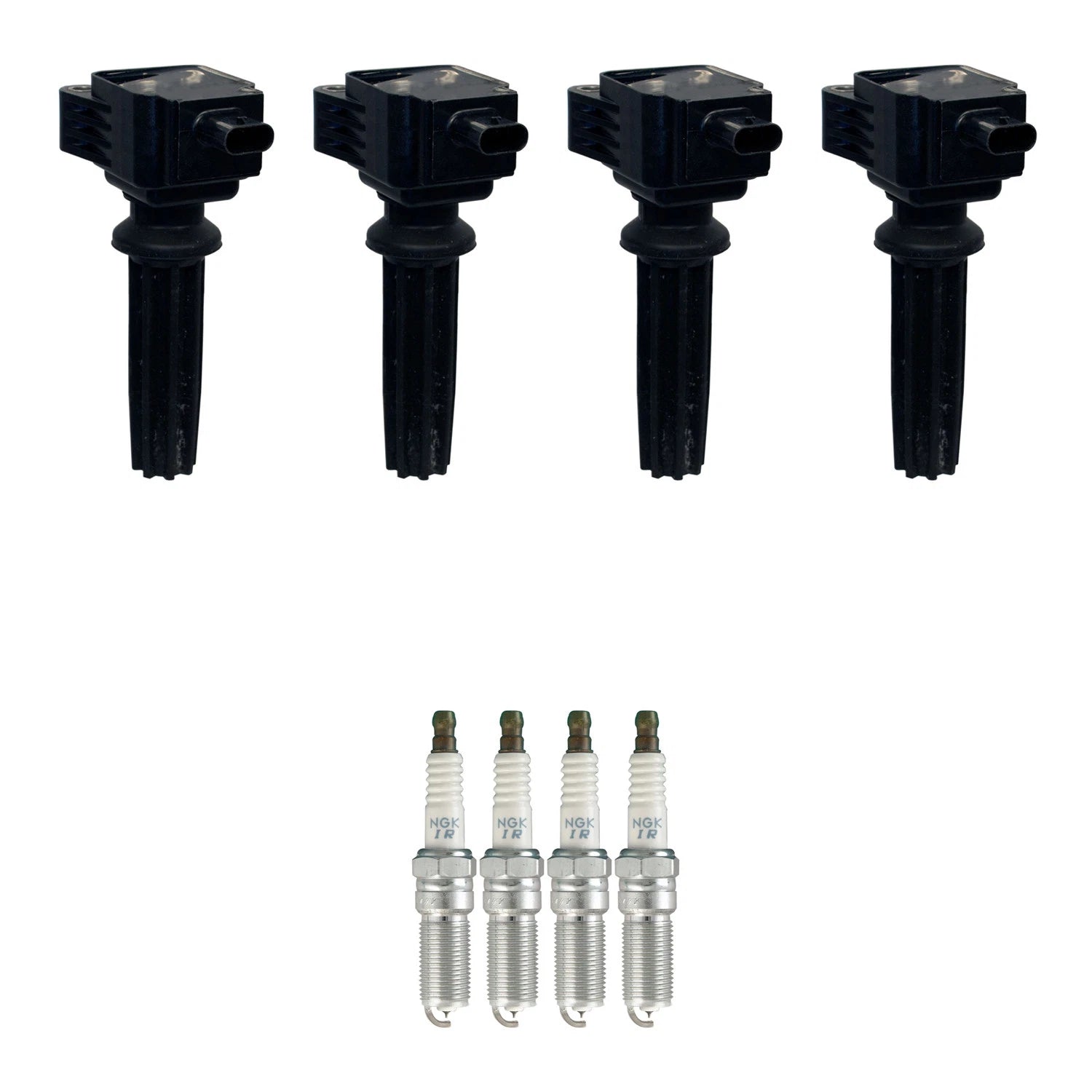 Set of 4 Ignition Coils & NGK Iridium Spark Plugs for Edge Explorer (2007–2010)