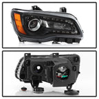Halogen Headlight for Chrysler 300 (2012–2014) Black Bezel with Bulb