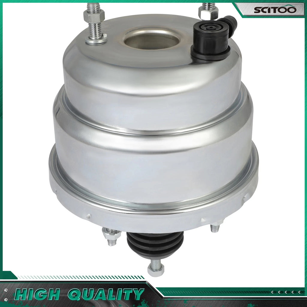 7" Dual Diaphragm Chrome Power Brake Booster for Chevy GM (Universal)