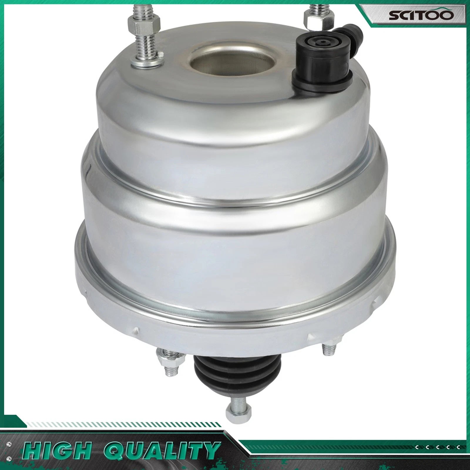 7" Dual Diaphragm Chrome Power Brake Booster for Chevy GM (Universal)